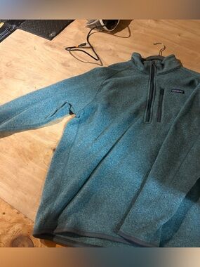 Patagonia Teal Lightweight Fleece Shirt Jacket